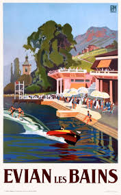 1937 France Evian Les Bains Travel Poster Vintage Travel Posters Travel Posters Vintage French Posters