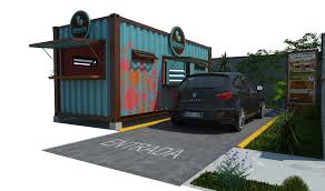 Box 10 Drive Thru Small Coffee Shop Cafe Concept Coffee Stands