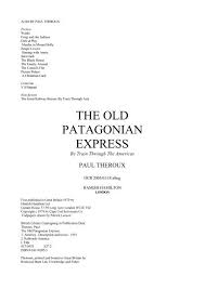 Find out all about tulua : The Old Patagonian Express