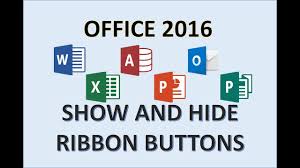 Office 2016 Ribbon Options How To Show And Auto Hide Tabs Groups Commands In Microsoft Ms 365 Youtube