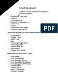 Dalam lima isu yang telah diterbitkan, ruangan kerjaya berkisar tentang kejuteraan aeroangkasa, arkitek, perguruan dan aktuari serta kelayakan yang diperlukan untuk menceburi bidang ini. Peluang Kerjaya Dalam Bidang Geografi