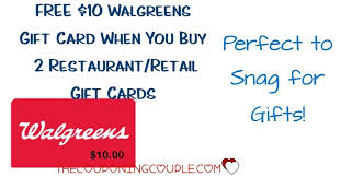Maybe you would like to learn more about one of these? Free 10 Walgreens Gift Card Wyb 2 Retail Restaurant Gift Cards