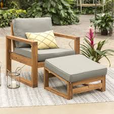 Lyall Patio Chair With Cushion And Ottoman Reviews Allmodern In 2020 Chair And Ottoman Set Outdoor Chairs Patio Chairs