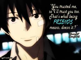 Here is a collection of different anime quotes. Rin Okumura Quotes Quotesgram