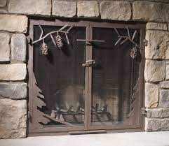 Custom size masonry fireplace doors also can be made as overlap fit and are also available as inside fit, depending on your fireplace. Fireplace Screens Doors And Tools