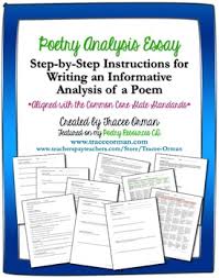 A critique paper, also known as a review, discusses your experience with something. Poetry Analysis Critique Essay Writing Common Core Aligned By Tracee Orman