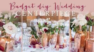 The folks at completely type a made these table decorations using stands they made for another project. Romantic Rose Gold Diy Wedding Centerpieces By Simply Handmade