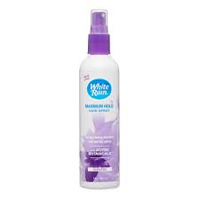If you cannot find white rain, buy the least expensive hairspray you can find. White Rain Classics Hair Spray Non Aerosol Maximum Hold 7 Oz Walmart Com Walmart Com