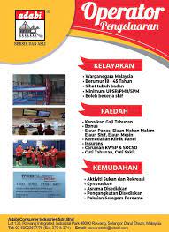 We did not find results for: Adabi Consumer Jawatan Kosong Operator Pengeluaran Facebook