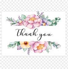 It displays a striped teal background with flowers flowing in all different directions. Rintable Thank You Card With Pink Flowers By Littlesizzle Watercolor Flower Border Png Image With Transparent Background Toppng