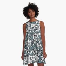 Chess Master A Line Dress By Grandeduc A Line Dress Black And White Abstract Dresses