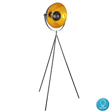 Led Stativ Stehlampe Schwarz Gold Hohe 160 Cm Sandra Etc Shop