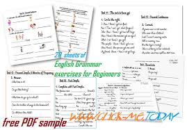 Passive, reported speech, conditionals, imperative, . English Grammar Exercises For Beginners Pdf 20 Sheets