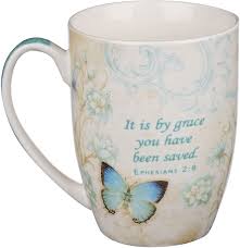 We've designed our inspirational mugs to encourage the daily habits of life. Buy Amazing Grace Butterfly Mug Botanic Teal And Blue Butterfly Coffee Mug W Ephesians 2 8 Bible Verse Mug For Women And Men Inspirational Coffee Cup And Christian Gifts 12 Ounce Ceramic