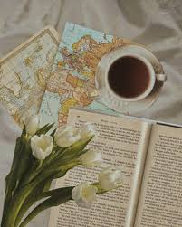 Every word has its place in the broader story, creating a piece of art that is beautiful and designed to stand the test of time. Aesthetic Flatlay With Tea Map And Book And Flowers Book Flatlay Flatlay Aesthetic Stickers