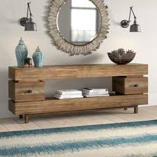 Acme furniture acme metro sofa table in chrome plated and clear glass finish 07574. Ashley Signature Console Table Wayfair