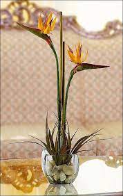 19 Bird Of Paradise Silk Flower Arrangement Orange Tropical Floral Arrangements Tropical Flower Arrangements Flower Arrangements