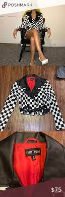 Checkered Leather Jacket Red Jacket Leather Jacket Leather Jacket Black
