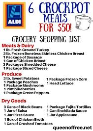 Maybe you would like to learn more about one of these? Crockpot Aldi Grocery List 6 Meals For 50 Freezer Crockpot Meals Aldi Recipes Aldi Meal Plan