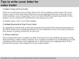 Sales Trader Cover Letter
