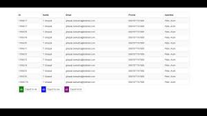 Table Export To Excel Xls Csv Txt Using Jquery And Bootstrap Youtube