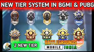 New Tier System In Bgmi Pubg Mobile Ace Master Ace Dominator Tier In Ace New Ranking System Youtube