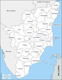 Tourist map of tamil nadu. Tamil Nadu District Map Outline Page 1 Line 17qq Com