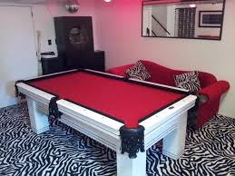 Golden West Coronado Pool Table Installed Yesterday Gloss White With Black Rail Cloth And A Red Bed Cloth We Design And Red Bedding Design Billiard Tables
