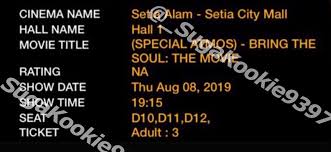 Setia city mall 40170 shah alam, selangor malásia. Suga Kookie On Twitter Wts Rt Pls Selling 3 Bring The Soul Bts Tickets Cinema Setia City Mall Gsc Date 8 8 19 Thursday Time 7 15p M Seat No D10 11 12