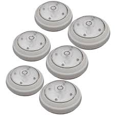 Rite Lite Led White Puck Light 6 Pack Lpl626wbx The Home Depot Led Puck Lights Puck Lights Rite Lite