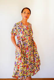 Free Shipping Vintage Floral Dress Size L Vintage Japanese Vintage Dresses Dresses Womens Vintage Dresses