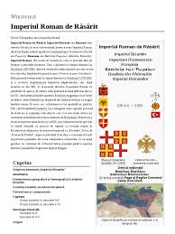 Ca urmare a separării de partea vestică a imperiului roman. Imperiul Roman De RÄƒsÄƒrit
