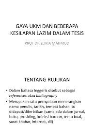 Banyak orang masih kebingungan tentang cara menulis daftar pustaka yang benar. Cara Menulis Rujukan Gaya Ukm Prof Zuria