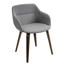 Free shipping on orders over $25 shipped by amazon. Lumisource Campania Mid Century Modern Dining Accent Chair In Walnut And Grey By Lumisource