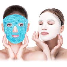 Amazon.com : CONBELLA Face Eye Masks for Dark Circles and Puffiness,  Migraines, Headache, Stress, Redness, Acne, Cooling Face Masks for Women  Man, Hot Cold Use Ice Face Mask. (Green) : Beauty &