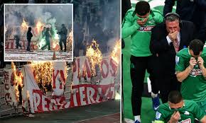 It's only players from the second team and only few from our first team so…. Panathinaikos Vs Olympiacos Abandoned After Fans Attack Players Daily Mail Online