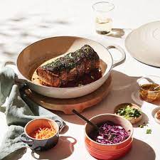 The le creuset signature cast iron braiser is uniquely designed to provide steady, even heat to transform tough cuts of meat and hearty vegetables into tender, flavorful dishes. Braiser Le Creuset Official Site
