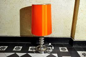 Designer Stehleuchte Pop Art Chrom Rotorange Um 1970 Bei Kusera