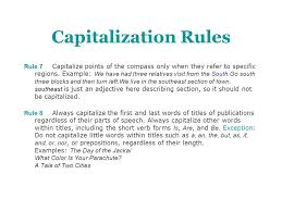 Hye everybody i would like to know if exist a internet site where i can founs some interesting shell script very usefull i need to transform hundreds names. Capitalization Punctuation Rules Capitalization Rules Rule 1 Capitalize The First Word Of A Quoted Sentence Examples He Said Treat Her As You Would Ppt Download