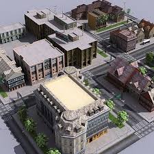 3ds Max City Scene Road Street 3d Model City Scene City Layout City