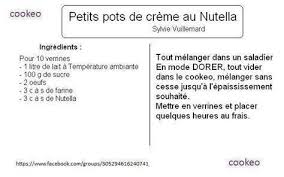 Petits Pots De Creme Nutella Recettes Cookeo En 2020 Pot De Creme Cookeo Recette Nutella