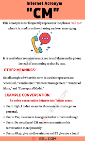 Cm Meaning What Does The Texting Acronym Cm Stand For 7 E S L In 2020 Simple Words Meant To Be Learn English