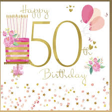Pick out the best female 50th birthday invitations from our wide variety of printable templates you can freely customize to match any party theme. Blossom Happy 50th Birthday Female Birthday Card Tivy Hall