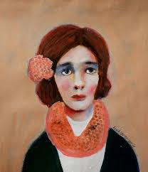 Abstract Figurative Painting Original Painting Woman Abstract Face Portrait  Not A Print Original Artwork 17x14 VA