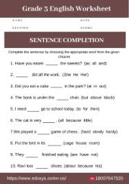 These writing prompt worksheets will help kids get started with their writing. English Grammar Exercises For Grade 3 Novocom Top
