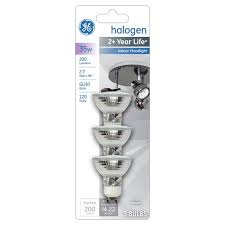 General Electric 35w 3pk Gu10 Halogen Light Bulb White Target
