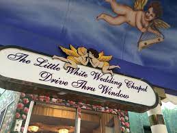 Drive Thru Vow Renewals At The Little White Wedding Chapel Las Vegas Chapel Wedding White Wedding California Adventure
