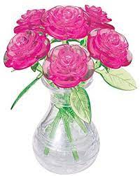 492 1 this is my 3d printed puzzle and it is quite hard to solve. Amazon Com Bepuzzled Original 3d Crystal Jigsaw Puzzle Pink Roses In Vase Diy Assembly Brain Teaser Fun Model Toy Gift Flower Decoration For Adults Kids Age 12 And Up 47 Pieces
