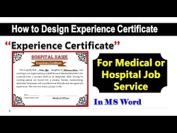 A company experience letter is a formal document written by a current or former employer confirming the time an employee spent with the company and the knowledge, skills and experience they gained while there. How To Make Medical Or Hospital Nurse Job Experience Certificate In Ms Word To Whom It May Concern Youtube