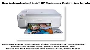 View all (4) 1 reply 1. How To Download And Install Hp Photosmart C4580 Driver Windows 10 8 1 8 7 Vista Xp Youtube